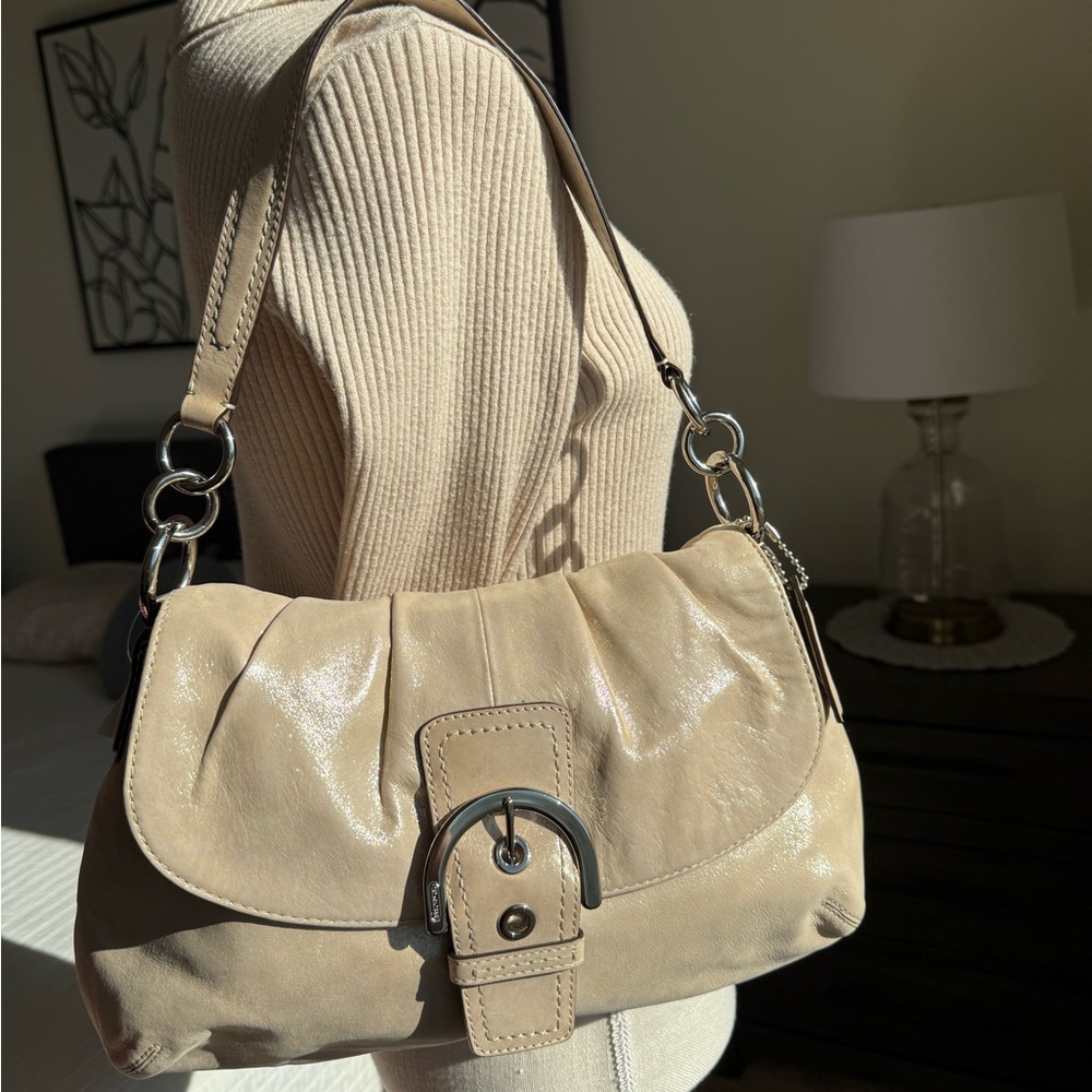Coach Gold Pleated SoHo Shoulder Bag